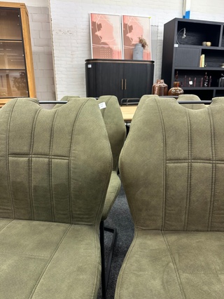 4x Eetkamerstoelen Pieter, Microvezel, groen